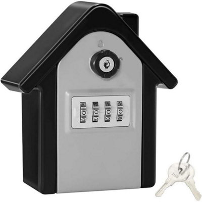 Large Silver Wall Mount Security Key Box with Digital Combination ...