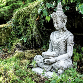 Large Sitting Oriental Thai Stone Buddha Statue