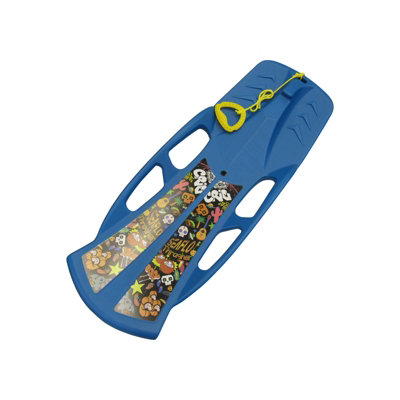 Large Snow Sledge Toboggan - Blue (Kids Adult Plastic Sled Heavy Duty)