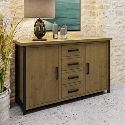 Modern deals rustic sideboard