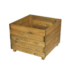 Large Square Wooden Garden Planter Plant Flower Trough Timber Box Pot Heavy Duty