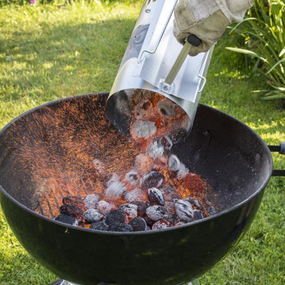 Large Steel Chimney Charcoal Starter With Handle