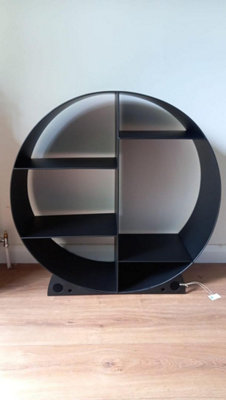 Large Steel Round Log Store & Shelves Metal Log Holder Log Storage in Black 80cm - 3