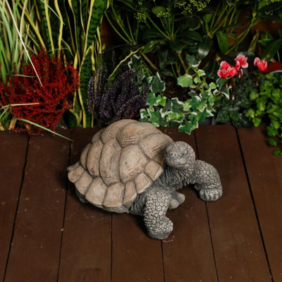 Large Stone Cast Tortoise Garden Ornament