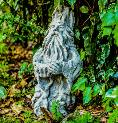 Large Stone Cast Wizard Garden Ornament