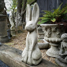 Large Stone 'Rustic Hare' Garden Sculpture