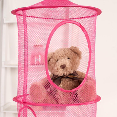 Large Storage Basket Hanging Kids Space Saving Tidy Shoes Toy Organiser Pink