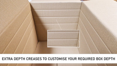 Large Strong Cardboard Moving Box (L61cm x W45cm x H45cm) Heavy Duty Double Wall Boxes - Pack of 5 - 4