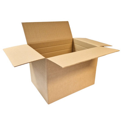 Large Strong Cardboard Moving Boxes Heavy Duty Double Wall Boxes (L61cm x W45cm x H45cm) - Pack of 20