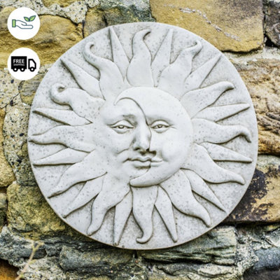Large Sun and Moon Plaque Wall Decoration