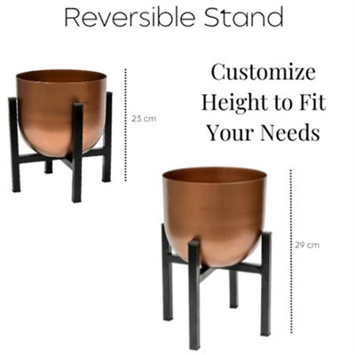 Large Table Top Planter With Reversible Stand Plant Pot Flowerpot Home ...