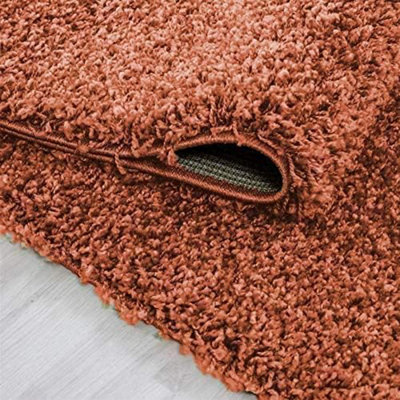 Large Terracotta Shaggy Area Rugs Elegant and Fade-Resistant Carpet Runner - 160x230 cm