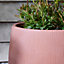 Large Terracotta Symmetry Stripe Fibre Clay Indoor Outdoor Garden Planter Houseplant Flower Plant Pot
