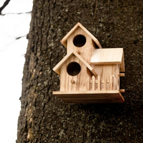 Large Three Door Decorative Bird House Predator Proof Bird Nesting Box