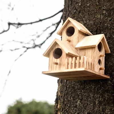Large Three Door Decorative Bird House Predator Proof Bird Nesting Box