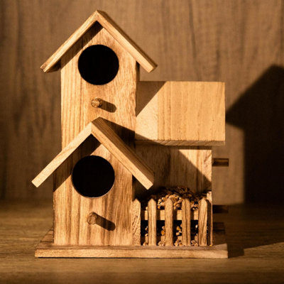 Large Three Door Decorative Bird House Predator Proof Bird Nesting Box - 8
