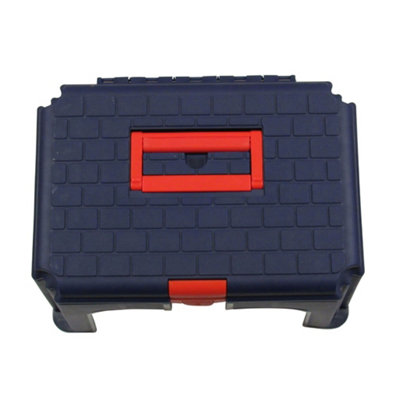 Large Tool Storage Box Blue (Plastic Step Stool Utility Case)