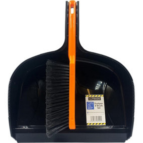 Large Trade Big Strong Dustpan and Brush Set Ideal for Builders Garden