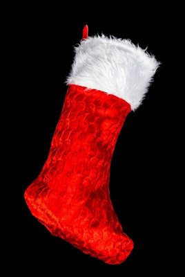 Large Traditional Father Christmas Deluxe Santa Stocking Velvet Fluffy ...