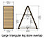 Large Triangular 3' 11" x 2' Overlap Pressure Treated Log Store