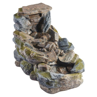 Large Tumbling Rock Wall Water Feature, Outdoor Self Contained ...