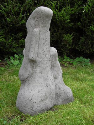 Large 'Twin Easter' Island Moai Head Statue