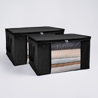 Large Underbed Storage Bags 2 Pack Clothes Shoes Organiser, 50 x 100 x 18cm