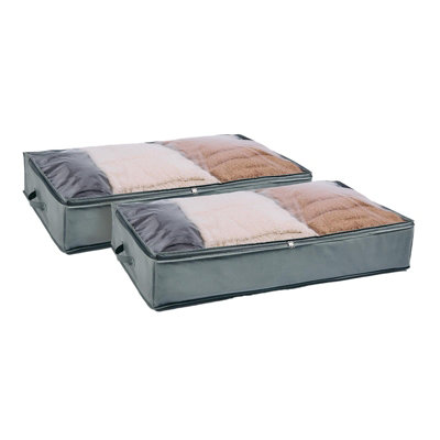 Large Underbed Storage Bags 2 Pack Clothes Shoes Organiser