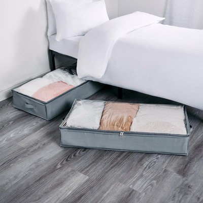 Large Underbed Storage Bags 2 Pack Clothes Shoes Organiser - 5