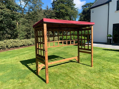 Large Universal Shelter - Redwood - L92 x W225 x H194 - Burgundy