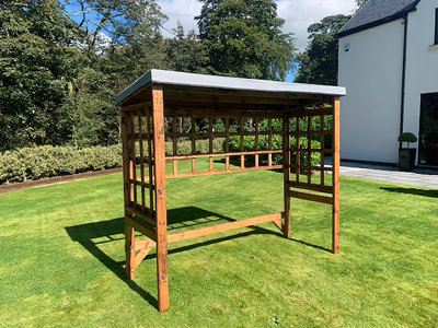 Large Universal Shelter - Redwood - L92 x W225 x H194 - Grey