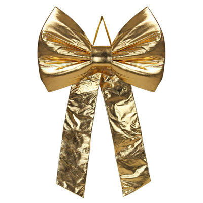 Extra Large Christmas Tree Topper Bow - Velvet, 70.9" X 19.7", Green With Long Streamers For Indoor/Outdoor