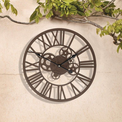 Large Wall Hanging Cog Design Clock