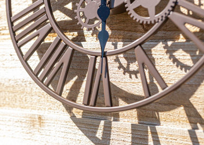 Large Wall Hanging Cog Design Clock - 5
