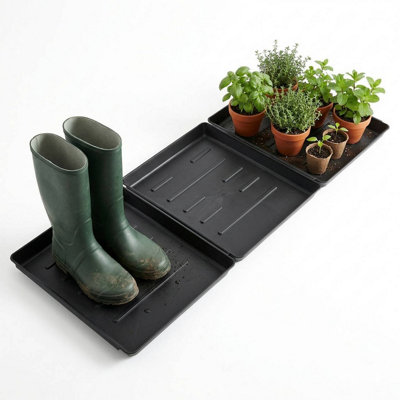Large Waterproof Boot Tray, 3 Piece Shoe & Drip Protector Mats