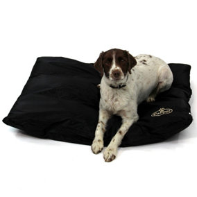 Large Waterproof Pet Cushion Bed Black