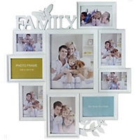 Large White Butterfly Leaf Wall Hanging Family Photo Frame Multi Picture Holder KD820344