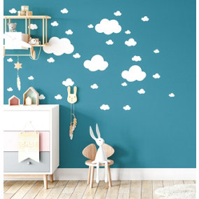 Large White Cloud Wall Stickers