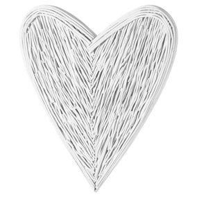 Large White Willow Branch Heart - Decorative