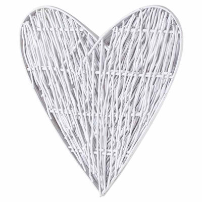 Large White Willow Branch Heart