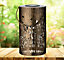 Large Wild Meadow Solar Table Lantern Rustic Warm White Tall Garden Lamp 28cm