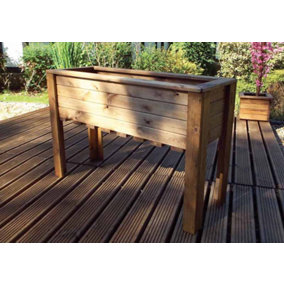 Large Wiltshire (Raised) Trough - W109 x D41 x H72 - Redwood