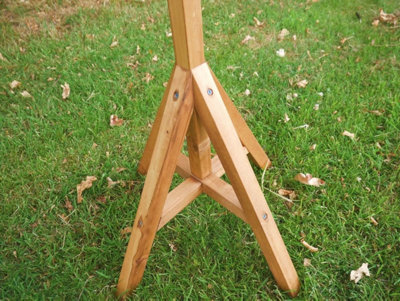 Large Wooden Bird House Feeder Gazebo Free-Standing Feeding Station Garden Decor - 5