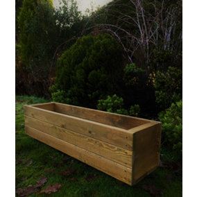 Large Wooden Garden Planter Trough Outdoor Veg Pot Boxes 900mm wide