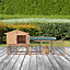 Large Wooden Hutch for Pet Rabbit Hutch Bunny Guinea Pig Ferret Run 2 Tier Wood House Cage Pen