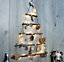 Large Wooden Rope Christmas Tree with LED's & Decorations