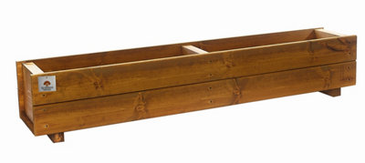 Large Wooden Trough Planters Container Plant Flower Boxes 120cm Set of 2