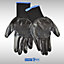 Large Work Gloves 10.5" Nitrile Black Coated Ideal For Mechanics Builder Garden