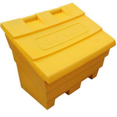 Large Yellow Grit Bin - 6 Cu Ft / 175 Kg