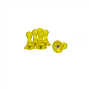 Large Yellow Skittle Magnets for Fridge, Whiteboard, Noticeboard, Filing Cabinet (Pack of 6)